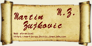 Martin Žujković vizit kartica